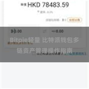 Bitpie轻量 比特派钱包多链资产管理操作指南