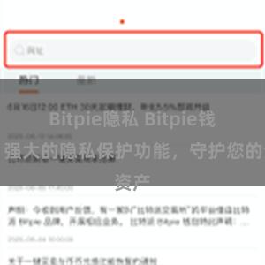 Bitpie隐私 Bitpie钱包：强大的隐私保护功能，守护您的资产