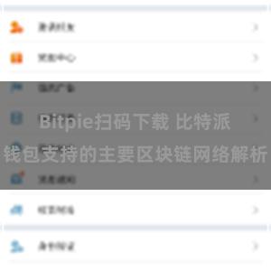 Bitpie扫码下载 比特派钱包支持的主要区块链网络解析