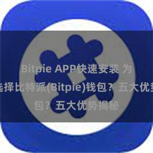 Bitpie APP快速安装 为什么选择比特派(Bitpie)钱包？五大优势揭秘