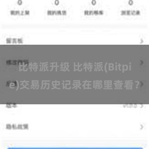 比特派升级 比特派(Bitpie)交易历史记录在哪里查看？